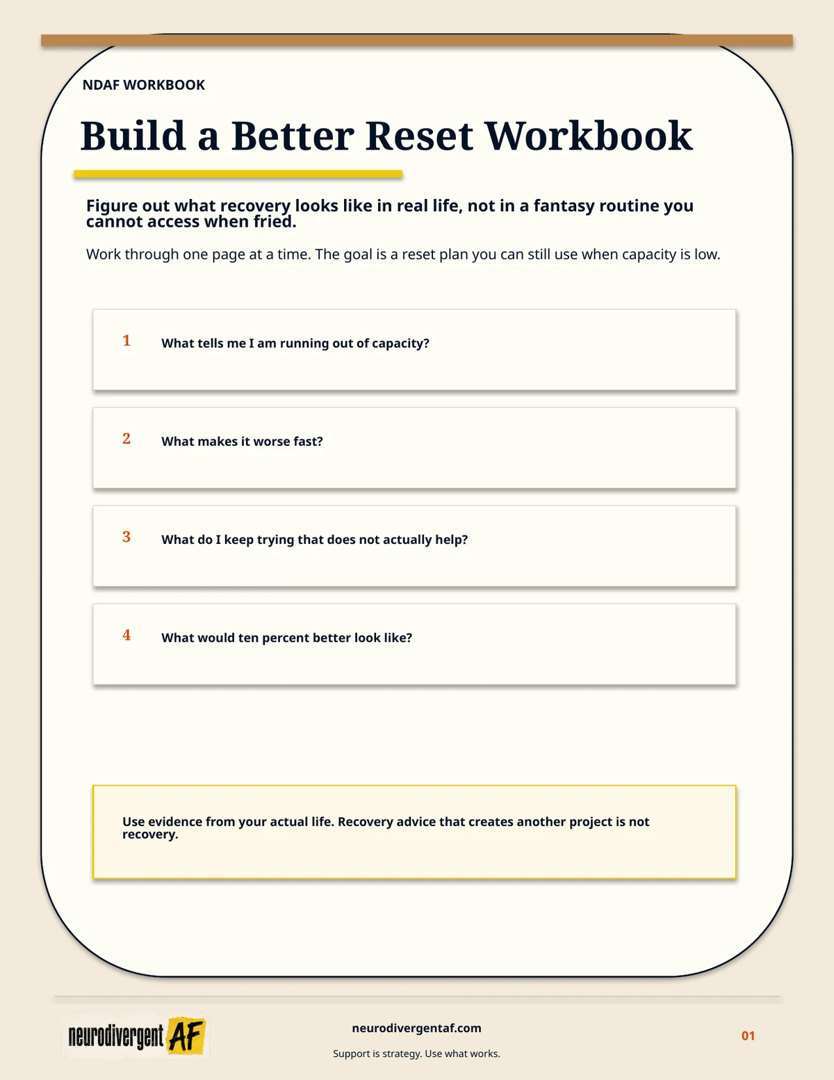 Workbook preview for Build a Better Reset Workbook